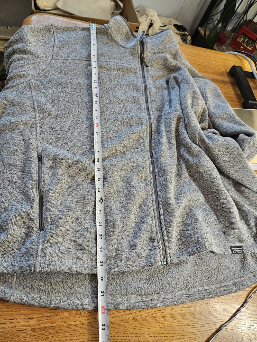 L.L. Bean Grey Heather Men's Full-Zip Fleece XXXXL NWT Perfect fir any Occasions